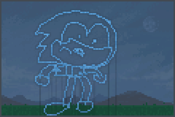 Sonic melting Pixel Art