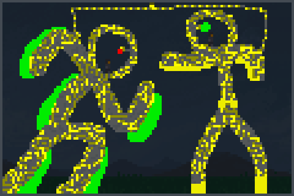 luta de robos Pixel Art