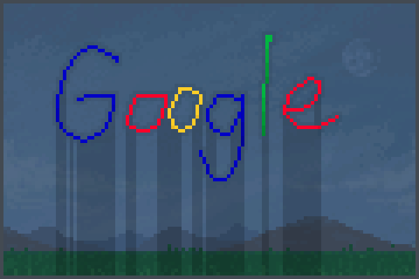 Googe logo Pixel Art