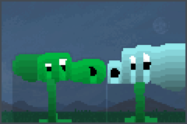 RepeaandSnoPea Pixel Art