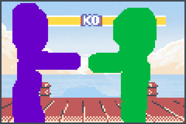 PurplevsGreen Pixel Art