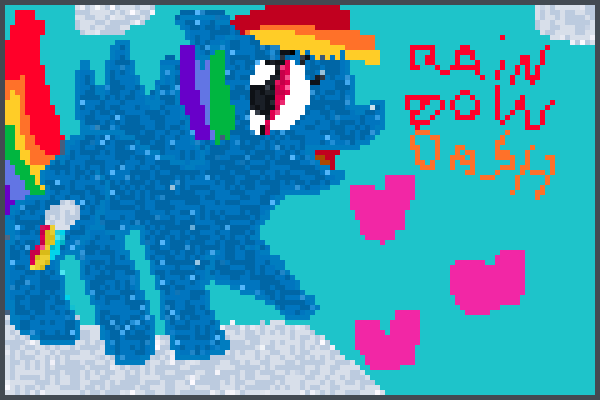 Rainbow dash he Pixel Art