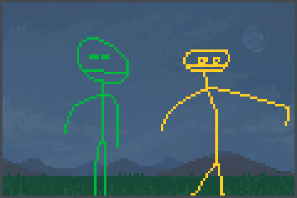 Green and yello Pixel Art