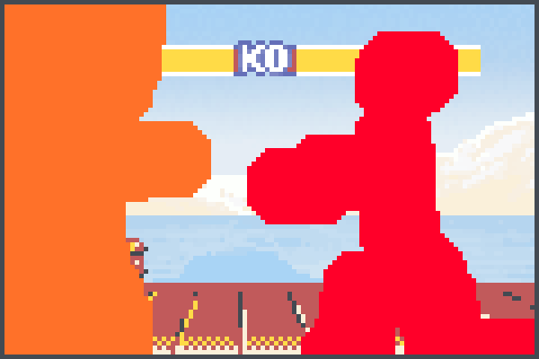 ORANGE VS RED Pixel Art