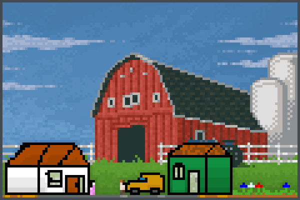 Farm town Pixel Art