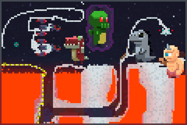 brain vs gang Pixel Art