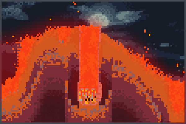 volcano por mi Pixel Art