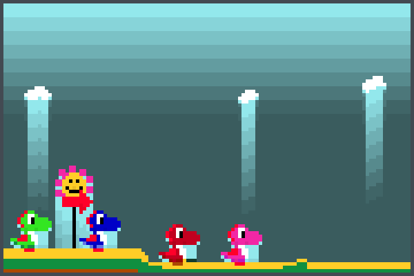 Yoshi Woolly Pixel Art