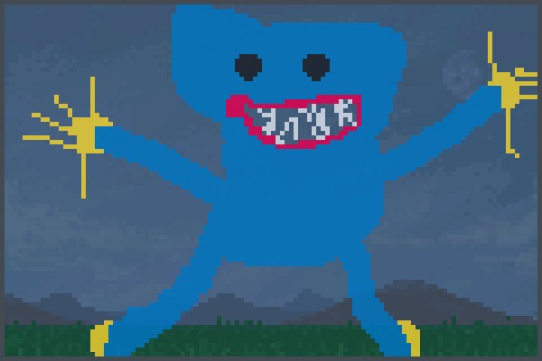 nightmare huggy Pixel Art