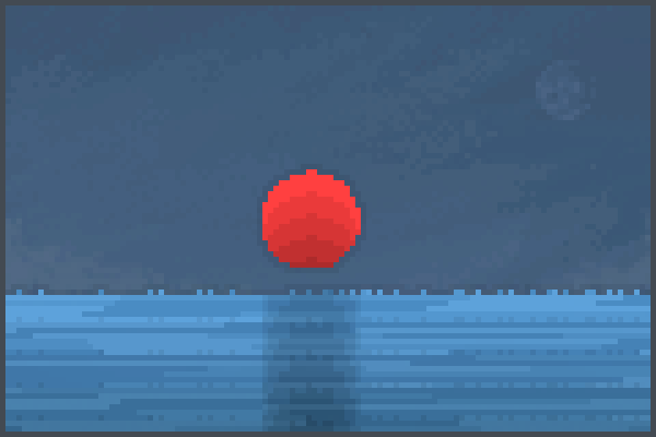 the red moon 12 Pixel Art