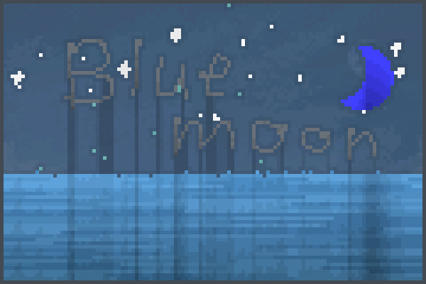 bule moon 12345 Pixel Art