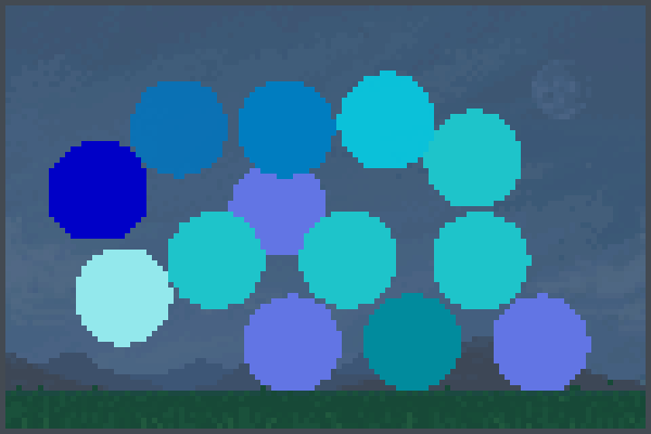 all blues of th Pixel Art