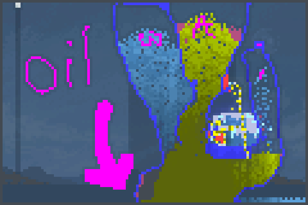 oil coming from Pixel Art