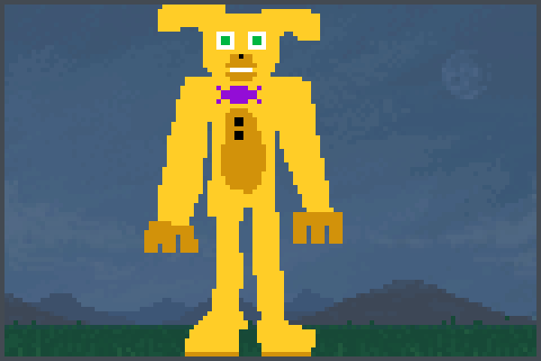 the yellow rabi Pixel Art