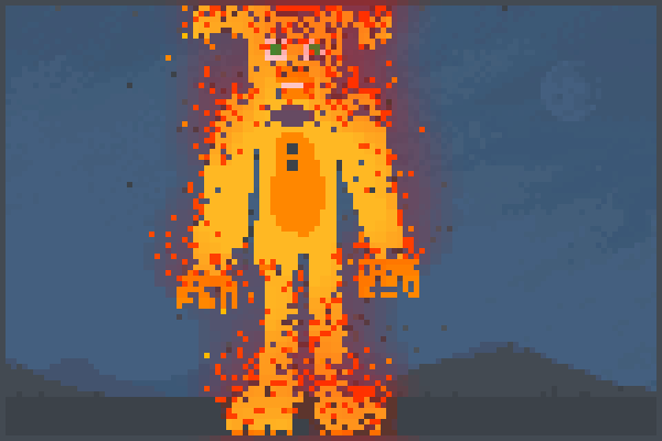 the yellow rabr Pixel Art