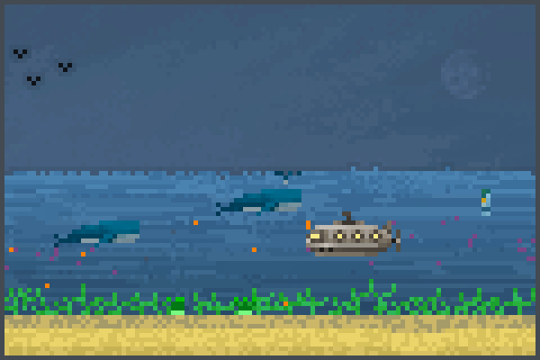 mar azul 2,0000 Pixel Art