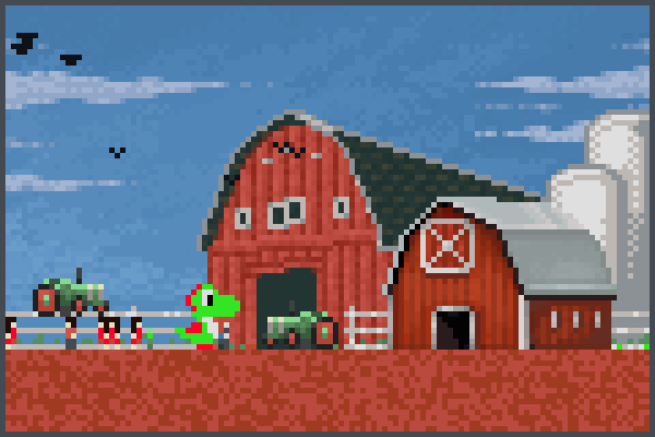 Yoshi Farm Pixel Art