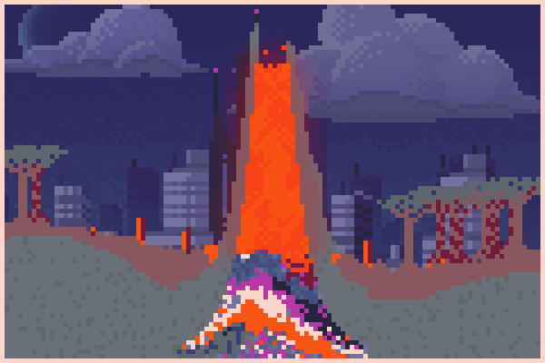 VolcaniCity Pixel Art