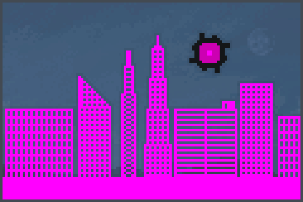 cidade rosa Pixel Art