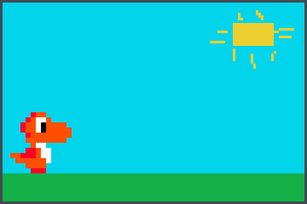 Big Fire Yoshi Pixel Art