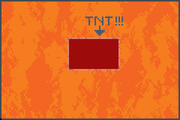 Tnt dans la lav Pixel Art