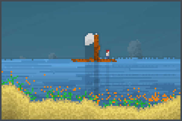 Raft Survival Pixel Art