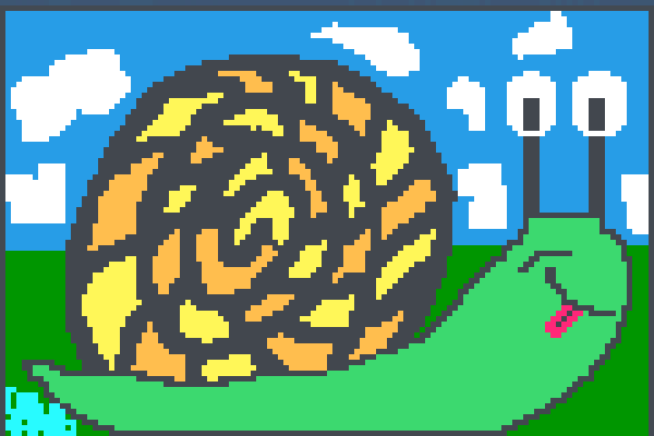 Huge Snail Pixel Art