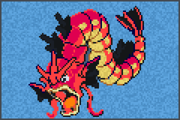 Red Gyrados SP Pixel Art