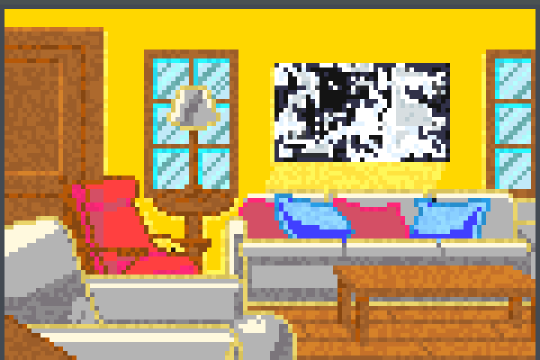 A Living Room Pixel Art