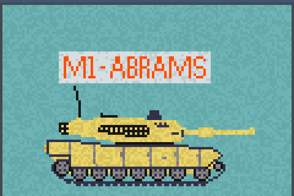 m1 abrams tank Pixel Art