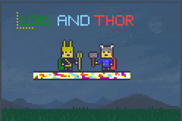 Loki and Thor , Pixel Art