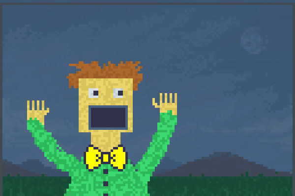 very happy man Pixel Art