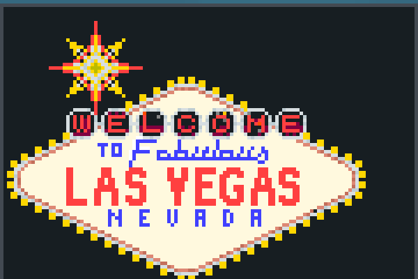 Las Vegas Sign Pixel Art