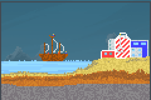 seaside  city Pixel Art