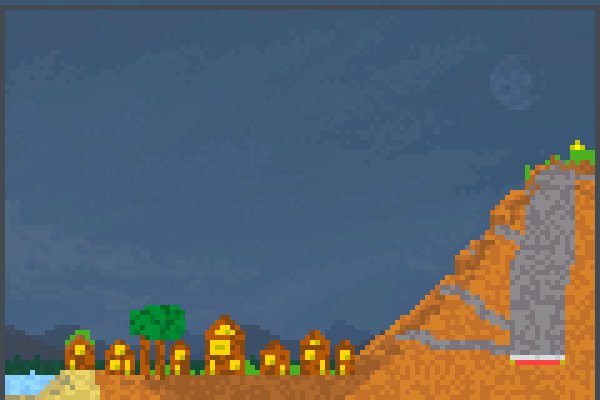 Volcano city 1 Pixel Art