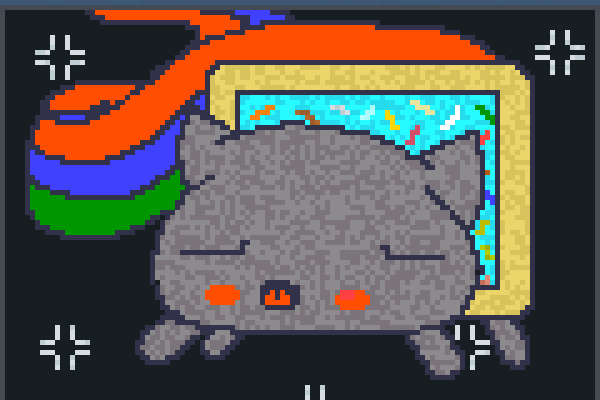 Sleepy Nyan Cat Pixel Art