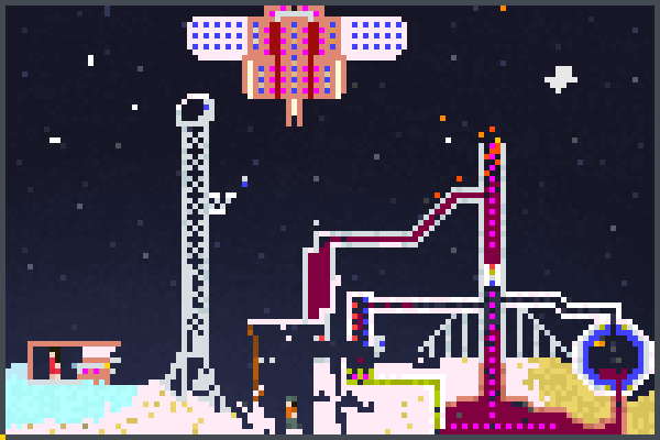 satelite weapon Pixel Art