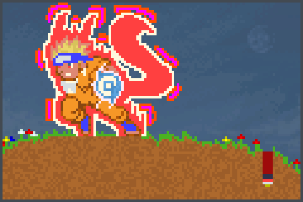 naruto kyuubi  Pixel Art