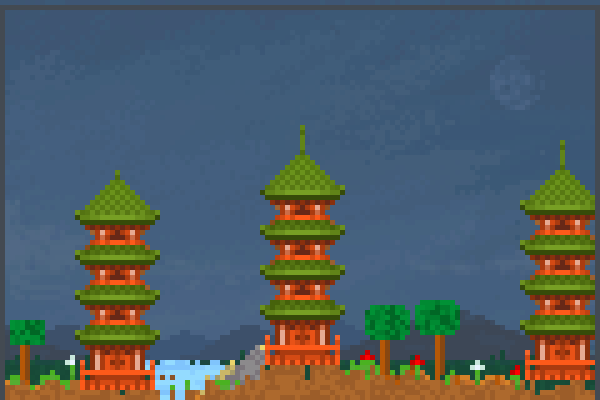 beutiful town Pixel Art