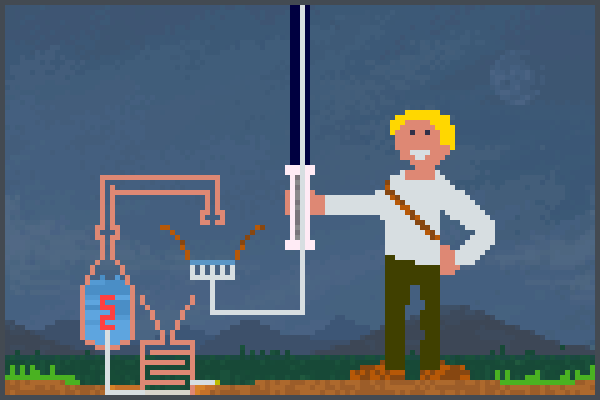 Lightsaber Bolt Pixel Art