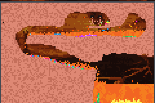 vulcano men Pixel Art