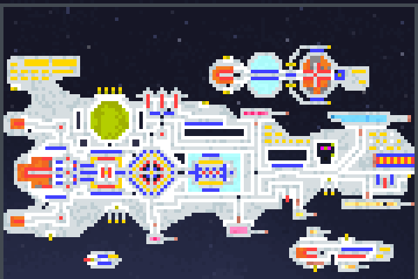  Rocketship Pixel Art