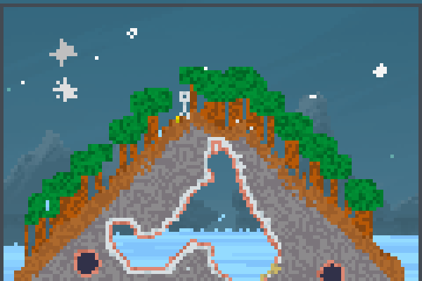 Man Stranded Pixel Art