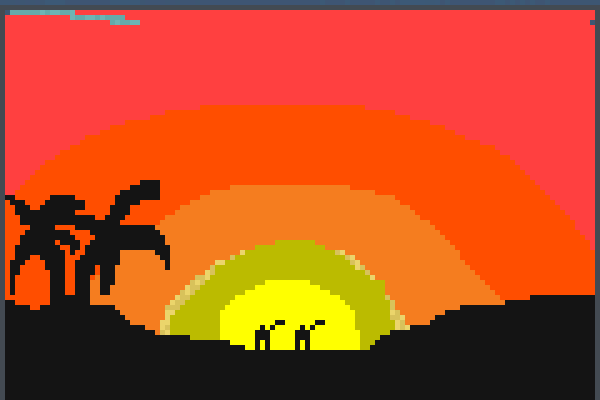 Egyptian Sunset Pixel Art