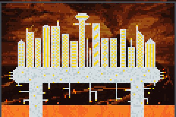 Grand Lava City Pixel Art