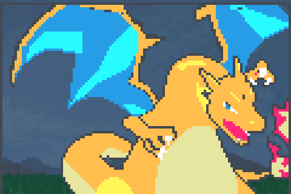 Charizard Lite Pixel Art