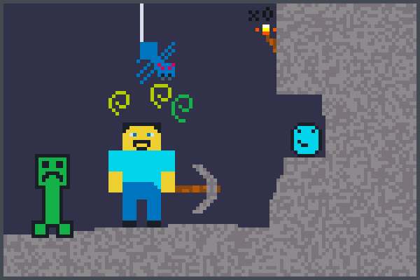 cave spider Pixel Art