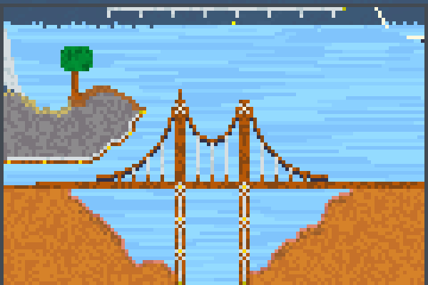 Water Bridge Pixel Art