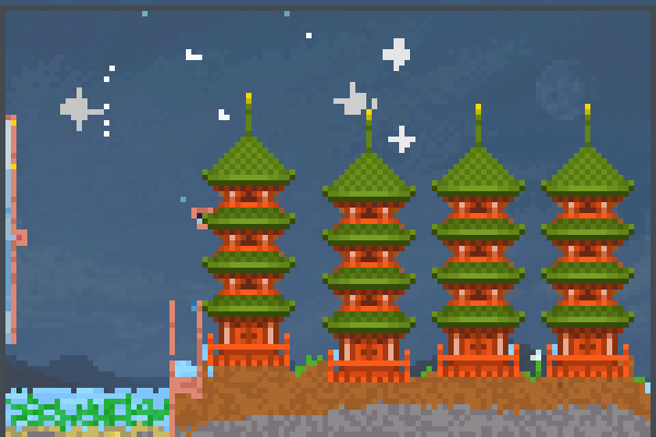 Tsunami Map Pixel Art