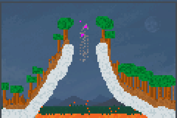 super volcan Pixel Art